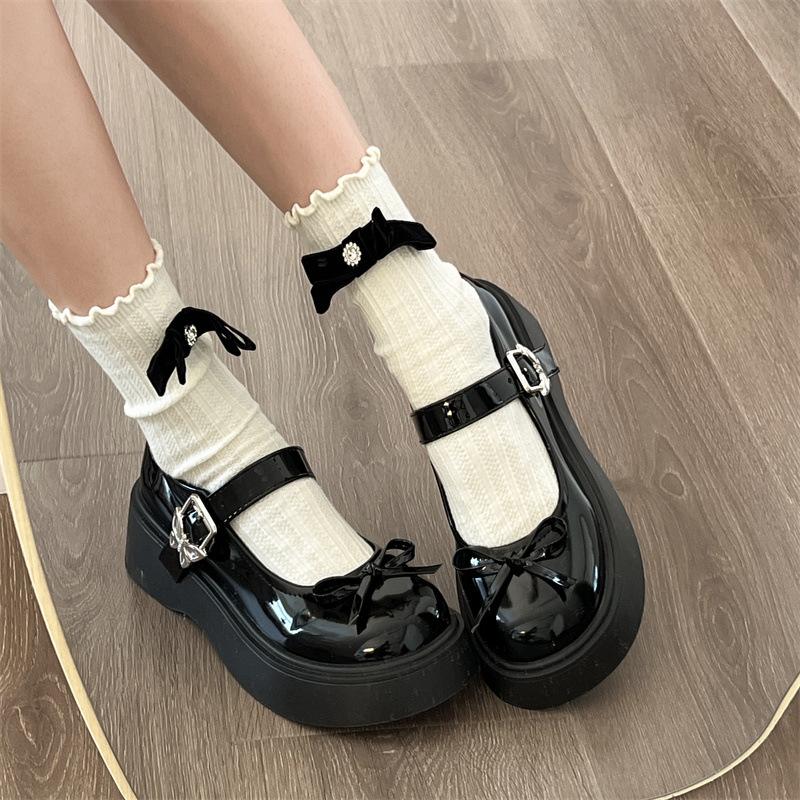 Black Retro British Style Platform Jk Small Leather Shoes Women's 2025 New Summer Skirt French Mary Jane Single Shoes
