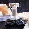 Roman Pillar Candle Holder Mini Greek Column Candle Stand Resin White Candlestick Holder for Wedding Banquet Home Table Centerpiece Photo Prop
