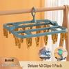 32-Clip Multi-Functional Plastic Drying Rack for Socks