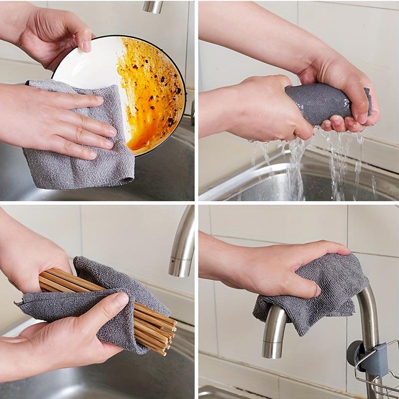 20pcs Reusable Microfiber Towel Roll, Hand Tear Cleaning Towels,  Cleaning Cloth, Multipurpose Absorbent Cleaning Wipes, Dish Towel