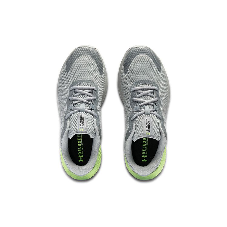 Under Armour Charged Rogue 3 Comfortable Versatile Fabric Low-Top Sneakers Men Sneakers Gray Green 3025857-100