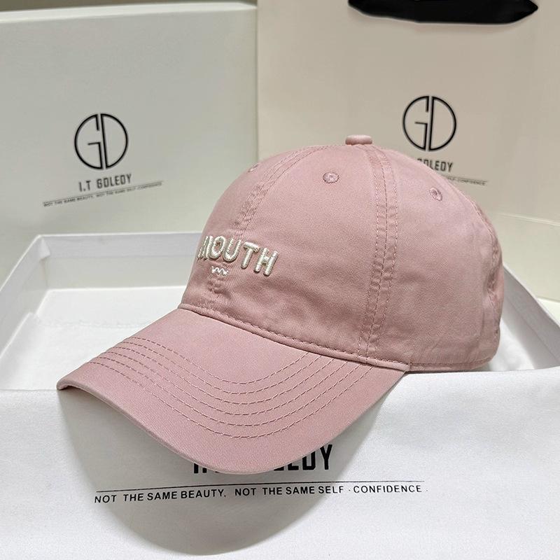 Spring and summer new washed cotton cap autumn male and female students big head circumference showing small face retro soft top baseball cap