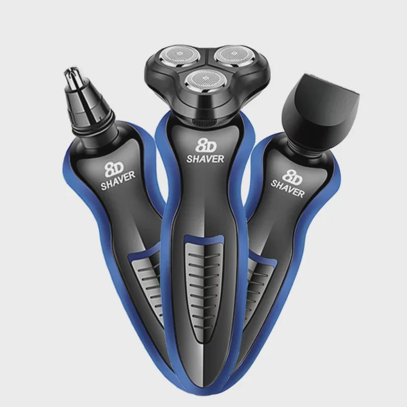8D Multifunctional Men's Electric Shaver, Full-Body Washable, USB Car Charger Compatible