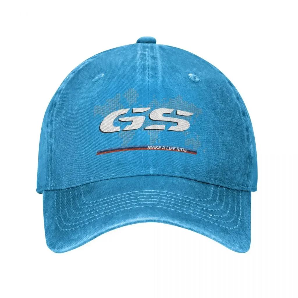 Vintage GS Motorradrennen Baseballkappen für Unisex Damen Used Gewaschen Dad Hat Moto Enduro Rennen Outdoor Aktivitäten Kappen Hut