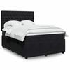 Maison Exclusive - Rete a doghe per letto con materasso Nero 140x190 cm Velluto