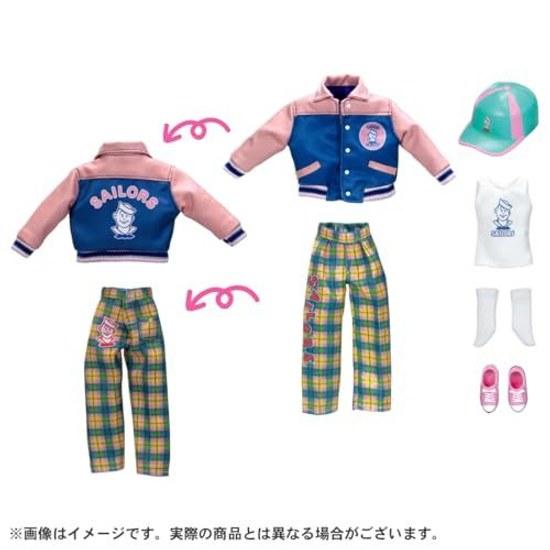 Takara Tomy Licca-chan Doll Retro Licca Sailors Stadium Jacket Fashion Dress-Up Toy Ages 3 Up