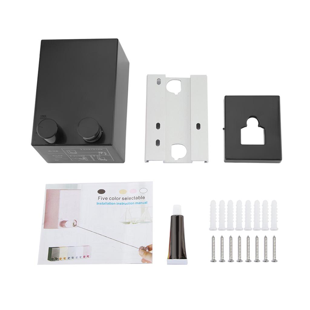 Wäscheständer für Innen Stoffhänge Stahl Unsichtbare Einziehbare Wäscheleine Dehnbar Trockenseil(Schwarz)