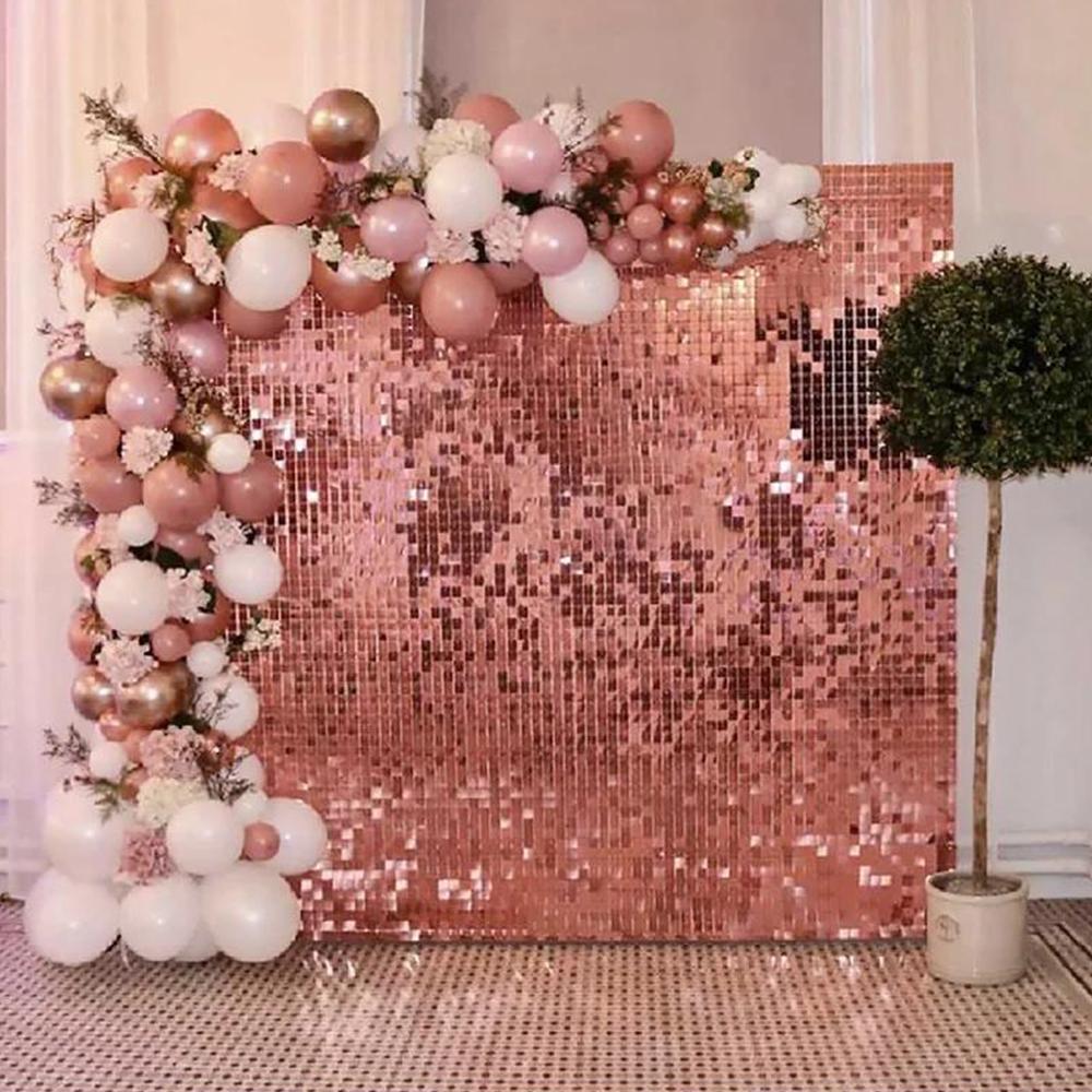 1pc Wedding Decor Sequin Glitter Curtain, Party Backdrop Decoration, Bachelor Party Birthday Party Supplies,Baby Shower