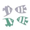 2pcs Fishing Card Decor Metal Cutting Dies for Scrapbooking Embossing Stencils Card Making Craft Decor