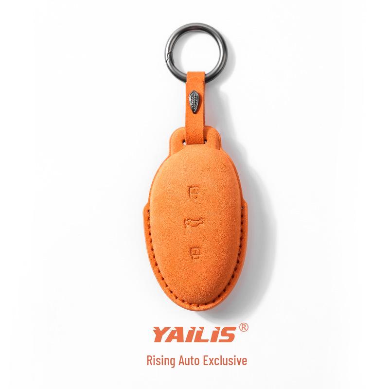 MARVEL R Rising F7/R7 Suede Car Key Case with Protective Shell & Buckle