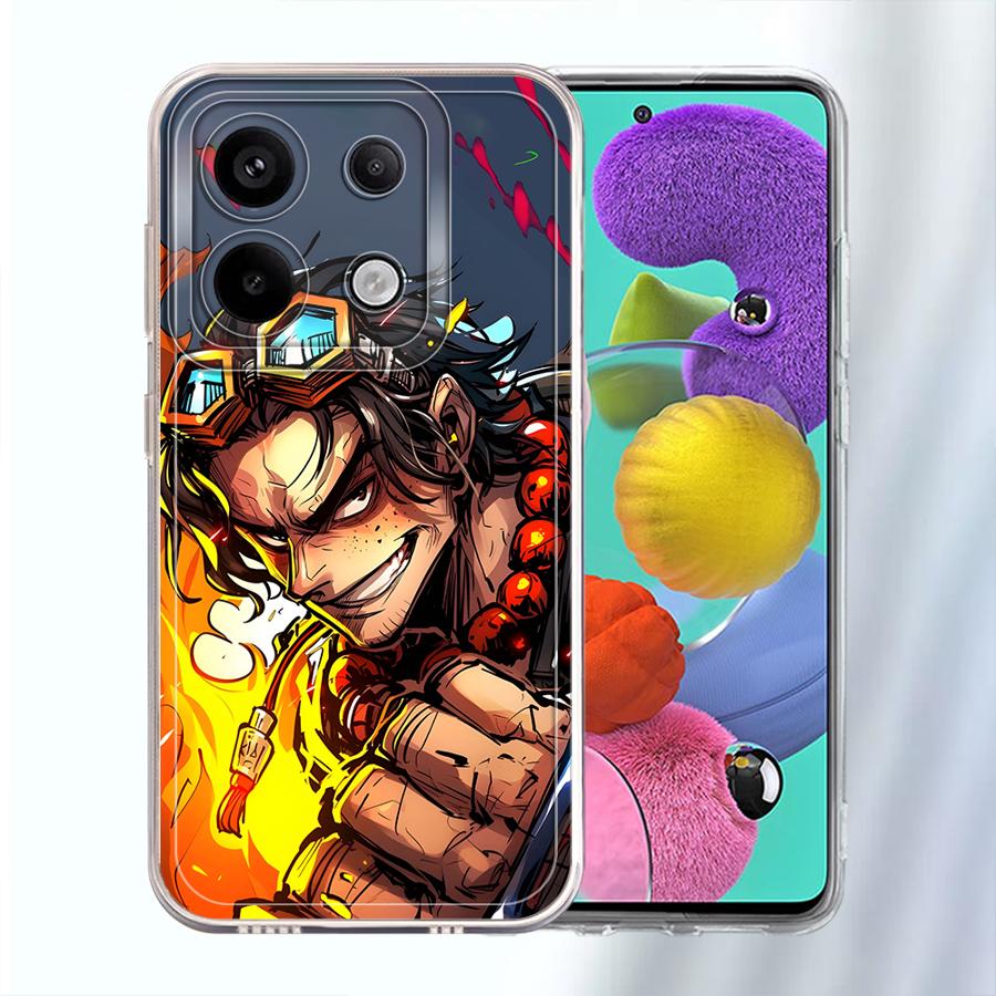 

One Piece Zoro Ace Case for Xiaomi Redmi Note 14 Pro Plus 10S 12 13C 12S 9 10 14C A4 11S 11 Note 13 Soft Phone Cover Redmi Note 13 Pro 5G