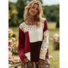 Spring Women's T-shirt Europe America Fashion Pullover Bohe Style Women Long Sleeve T-shirt Outdoor Casual Tees Top