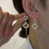 111 Silver Needle Design Sense Asymmetrical Geometric Earrings Women's Versatile Long Fringed Earrings Temperament High-end Earrings