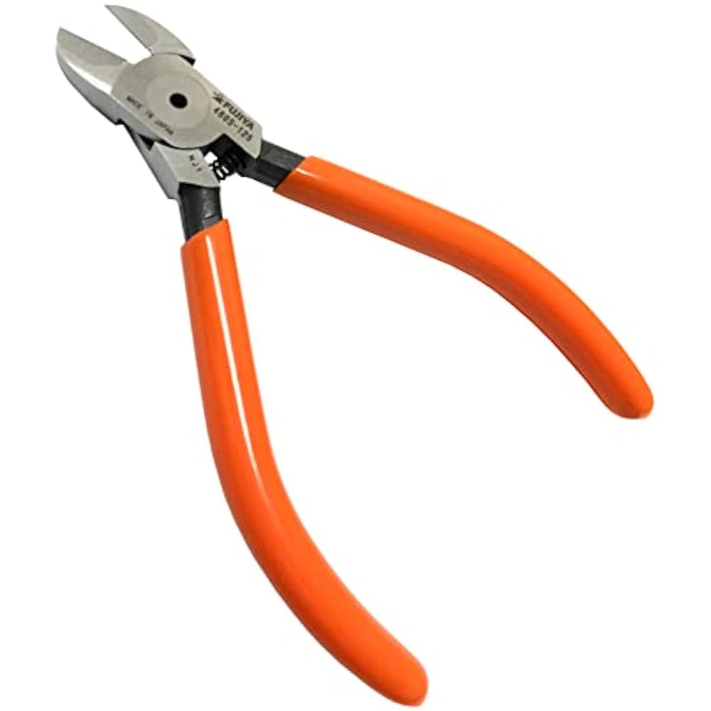 Fujiya (Fujiya) Standard Nipper with Super Hard Blade (with spring), 125 mm, can cut piano wire u...