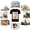 Cool Pink-haired Handsome Guy Print Loose Long-sleeve T-shirt Unisex Casual Anime Style Top Pure Cotton T-shirt