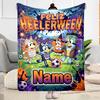 Halloween Night Adventure Customize Your Name Blanket Gift Customizable Blanket Durable Comfort Perfect for Bedding Office Bed Chair for All Occasions