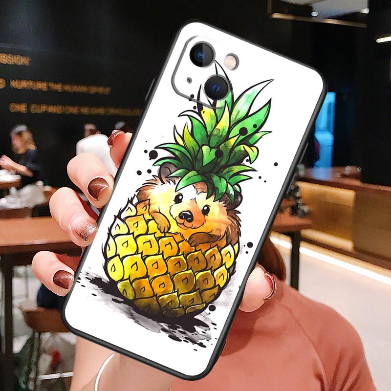 Animal Hedgehog Phone Case For iPhone 16 Pro Max 15 14 13 11 12 Pro Max Plus 12 13 Mini XR 16e Funda Cover
