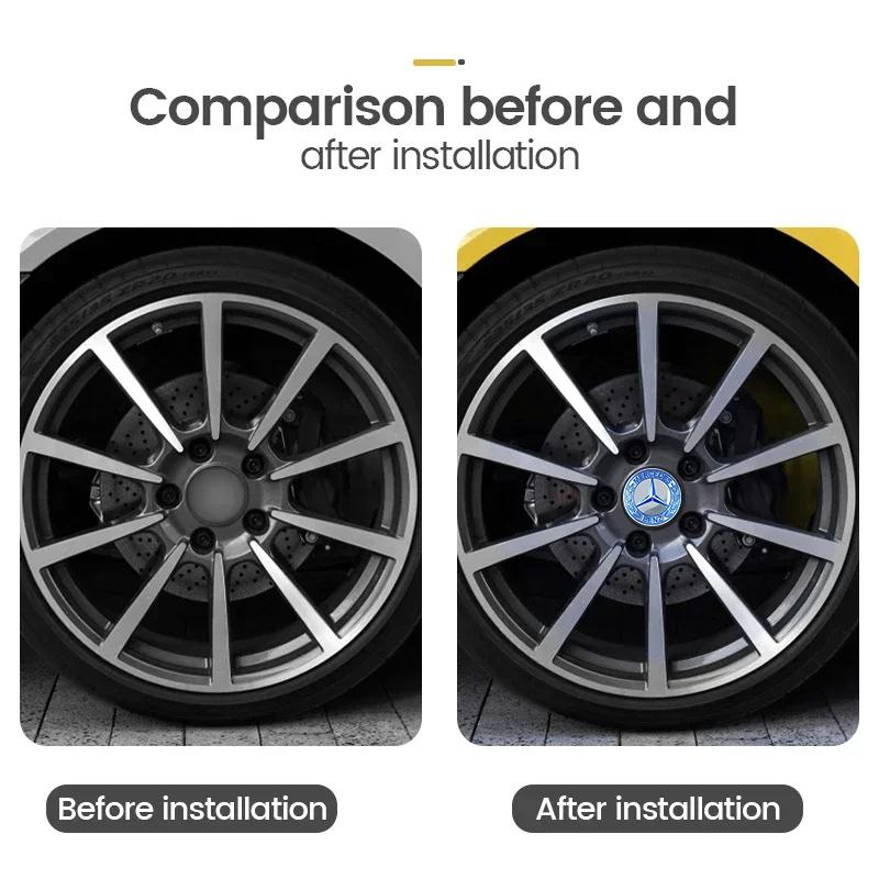 4PCS Car Styling Wheel Center Cap Hub Covers Badge Accessories For Benz CLS SLK Sport ML C200 C260 C300 W205 CITAN VITO SPRINTER