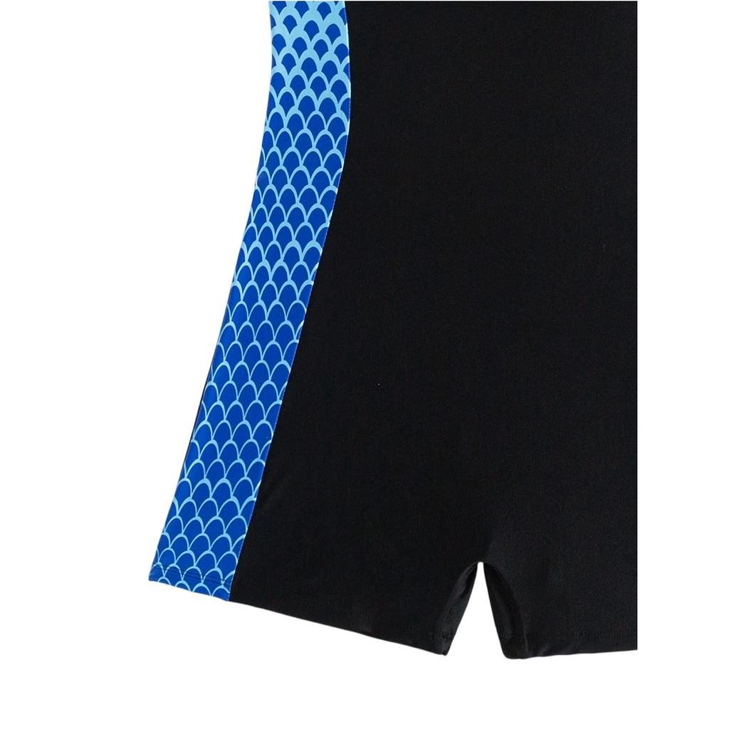 Women's Color-blocked Backless One-piece Swimsuit