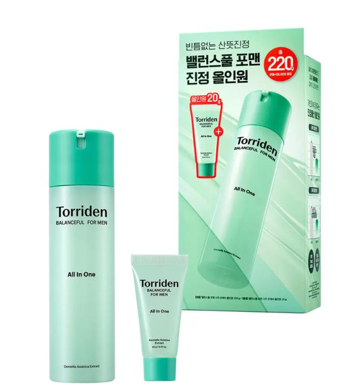 Torriden Balanceful For Men Cica Fresh All-in-One 200g (+20g) Soothing & Oil Control Multi Care