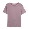 Tencel Knitted Round Neck Short-sleeved T-shirt Women's Summer New Casual and Thin Simple Loose Pullover