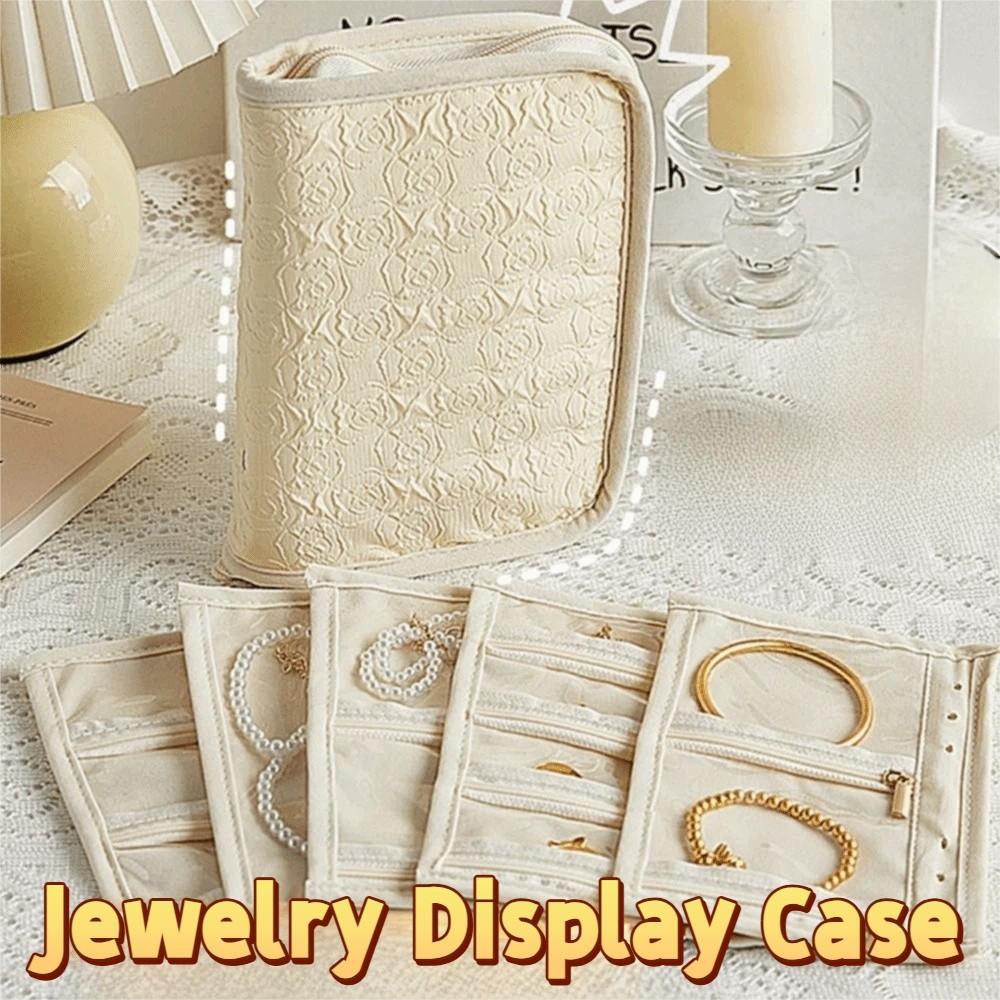 Large Capacity Jewelry Storage Bag Fashion Jewelry Display Case Necklace Storage Pouch Travel