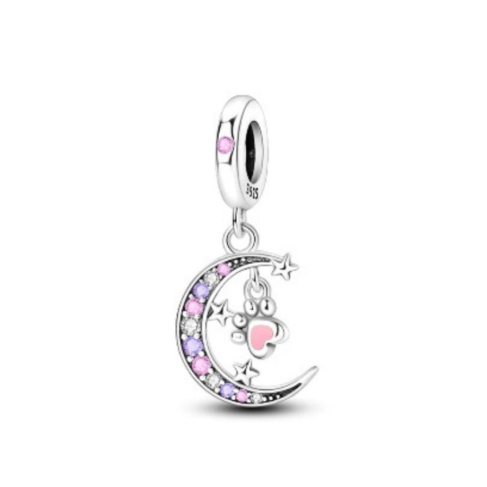 European Pink Car Perfume 925  Silver Charm Bead Fit Original Bracelet Women's jewelry for Gift