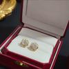 Diamond-encrusted Flower Bloom Earrings High-quality Jewelry Gifts for Daily Wear, Men and Women Are Not Limited To Handmade