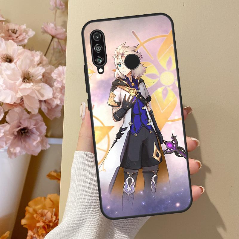 Smug Albedo Genshin Impact For Huawei Nova 11 Pro 9 10 SE Y70 Y60 Y90 Y61 Y91 Y73 Y72 12s 12i 11i 8i P30 P40 Lite Case