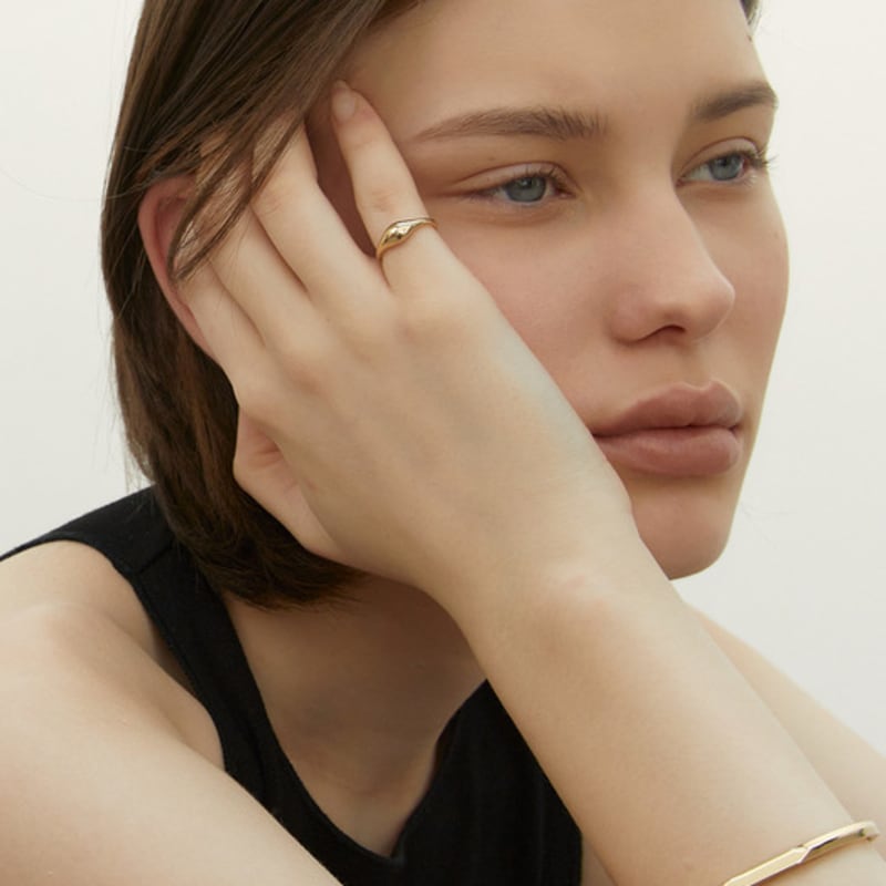 LUNNE Silver 925 Soft Pebble Ring #LSR28