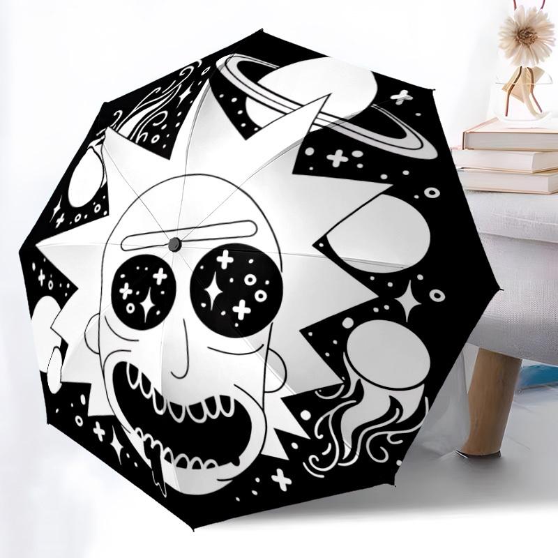 

1pc Rick and Morty Automatic Open/Close Umbrella, Christmas Gift for Men Women, Daily Travel Outdoor Use yy251101189