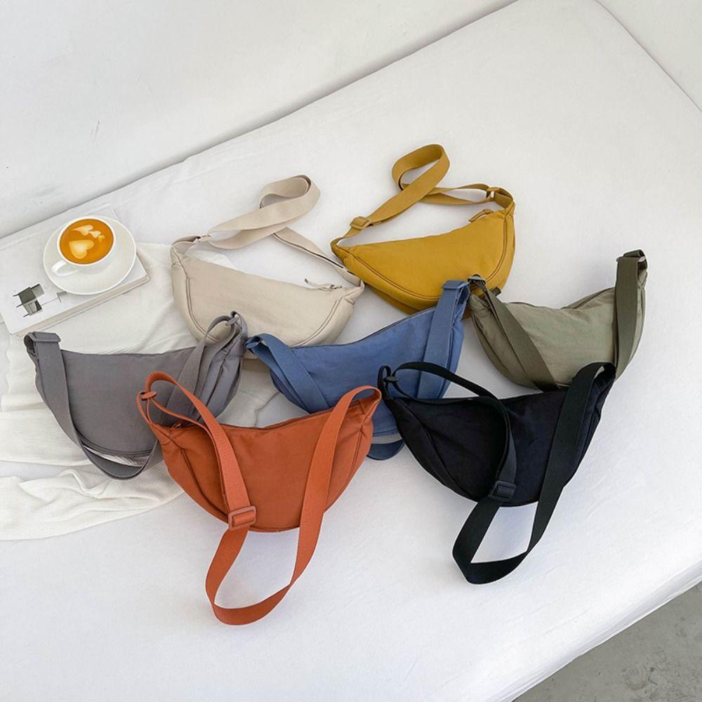 Borsa a spalla Hobo Borsa a tracolla Tela di nylon Borsa a forma di raviolo Borse semplici a spalla Singola Unisex