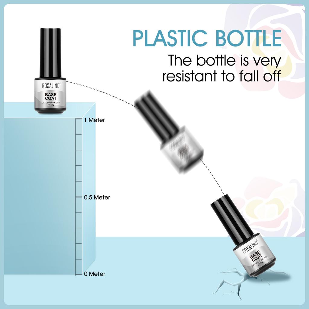 ROSALIND 4 stücke Soak Off UV Gel Polnischen Basis Top Matt Top Mantel Gel Nagellack Luft Trocknen Gel Für Nail art