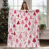 Christmas Geometric Theme Digital-printed Polyester Velvet Flannel Soft Sofa Cover Blanket Fleece Sofa Cover Blankets for Beds