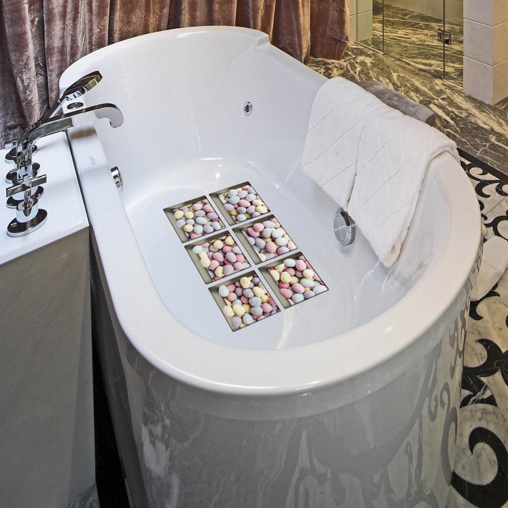 3D Effect  Waterproof Bathtub Stickers shower bathtub decals Appliques preventing slipping for home hotel bathroom use