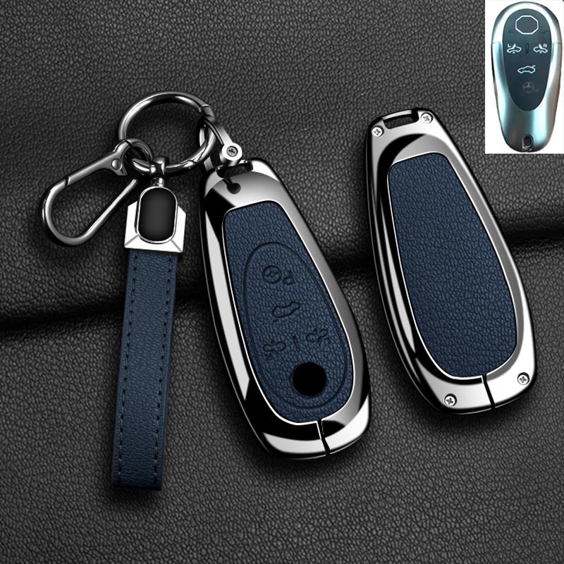 New Fashion Car Remote Key Case Cover for Morris Garages MG Cyberster Zinc Alloy Leather Protection Shell Keychain Accessories