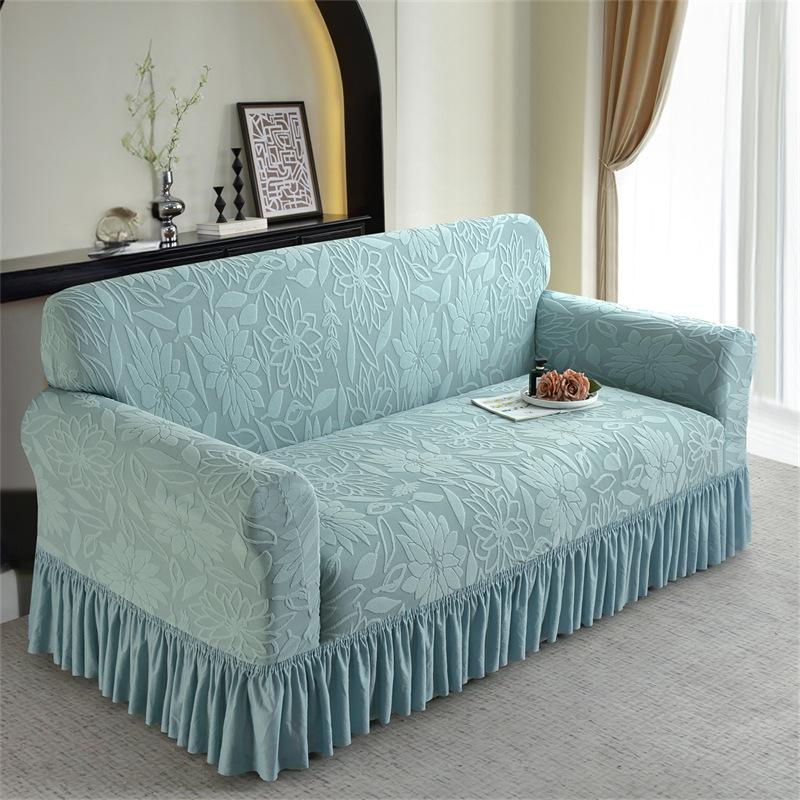 

Эластичный чехол для дивана, нескользящая юбка, чехол для дивана, пылезащитный, противообрастающий, подходит для спальни, офиса, гостиной, домашнего декора 1-seat 90-140cm