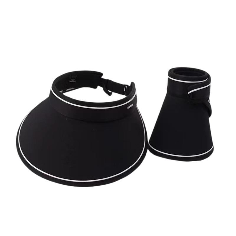 Outdoor Sun Protective Hat for Women Breathable Hollow Top Design Wide Brims Hat for Various Activity Fishing Cycling