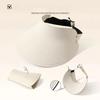 Breathable Seamless Visor Cap Large Brim Beach Cap Sun Protection Sunscreen Empty Top Cap  Summer