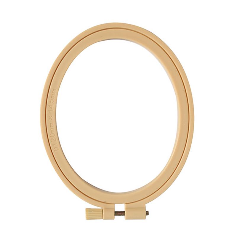 1 Pcs Elliptic Embroidered Stretch Embroidery Hoops Tool Embroidery Cross-Stitch Plastics Frame Hoop Circle Embroidery Shed DIY