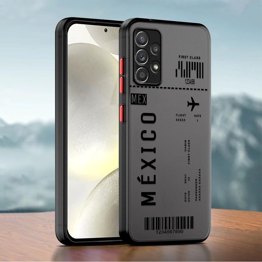 Airplane Bus Tickets Phone case for Samsung Galaxy A21s A22 A71 A72 A73 A23 A25 A52s A53 A54 A55 A24 A31 A32 A33 A34 A51 A52