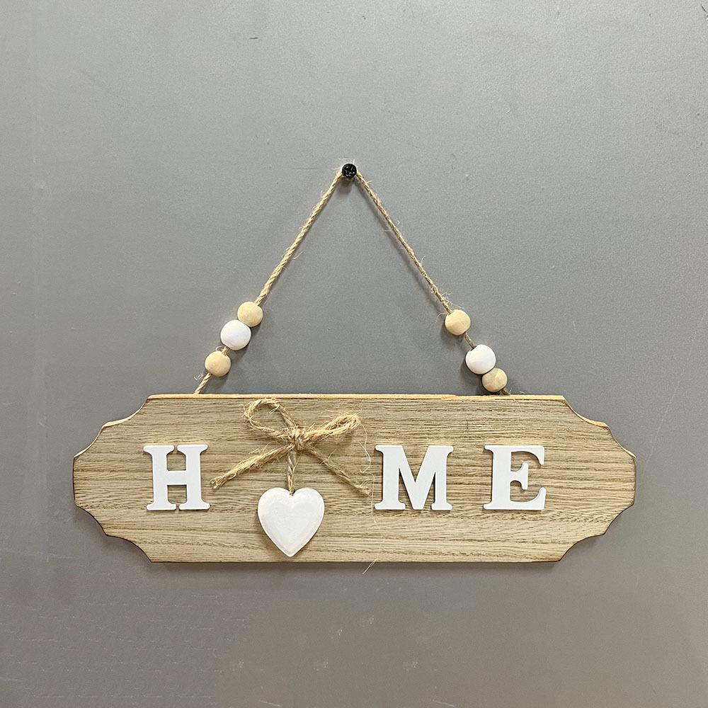 Nordic Wooden Welcome Door Sign with Bow - Entrance Home Decoration