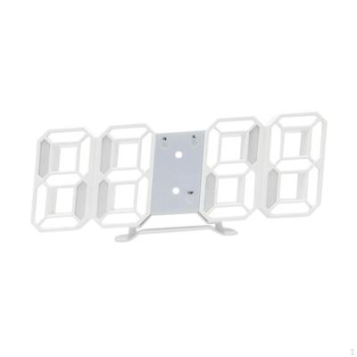 3D Dijital Alarm Saati Masa Ev Dekorasyonu 12/24 Saat Göstergesi Küçük Duvar Parlaklık