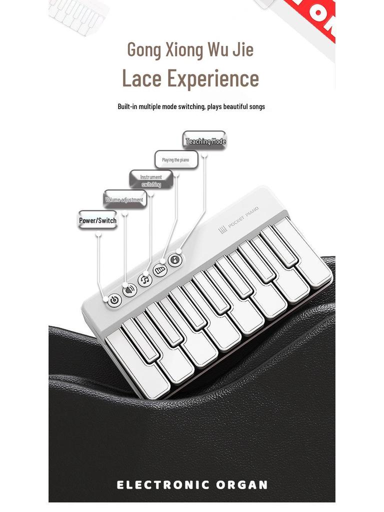 Multicolor Portable Pocket Piano Toy – Small, Multifunctional Keyboard for Kids