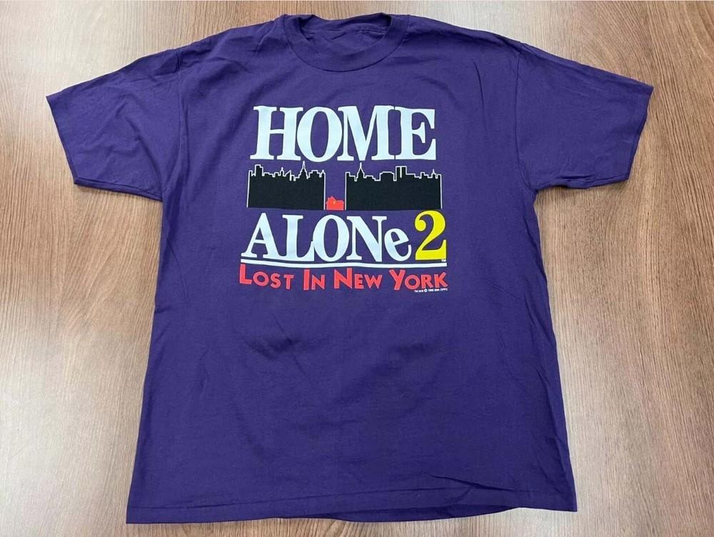 VINTAGE HOME AL0NE 2 T SHIRT LOST IN NEW YORK MOVIE PROMO TEE 1992 S-4XL Unisex T-Shirt XL