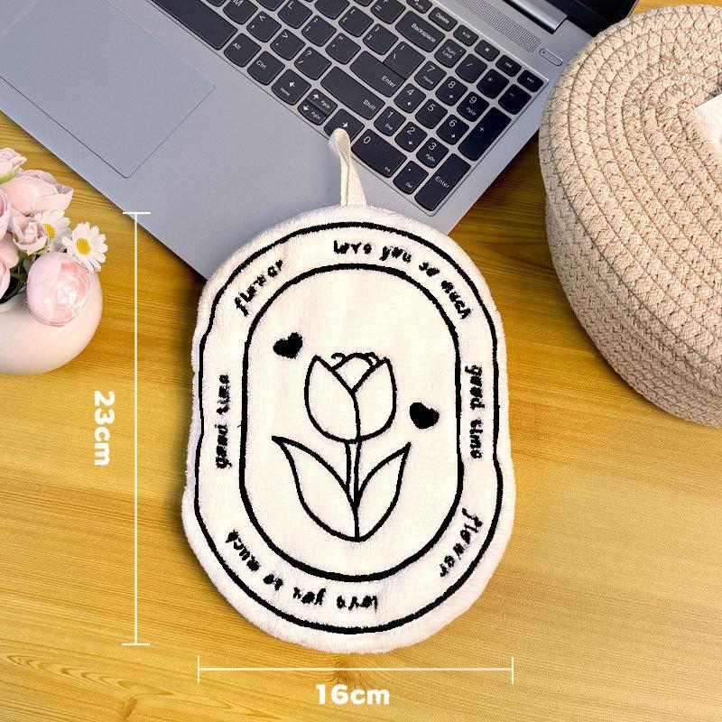 Thickened Flower Perfume Style Towel Bathroom Kitchen Quick-drying Creative Absorbent Towel Household Hotel Hanging Hand Towel