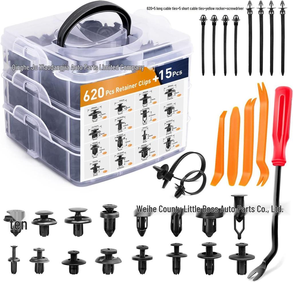 760-Piece Snap-in Fastener Set for Chevrolet, Ford, Honda: Push Retainer Clips & Car Fasteners