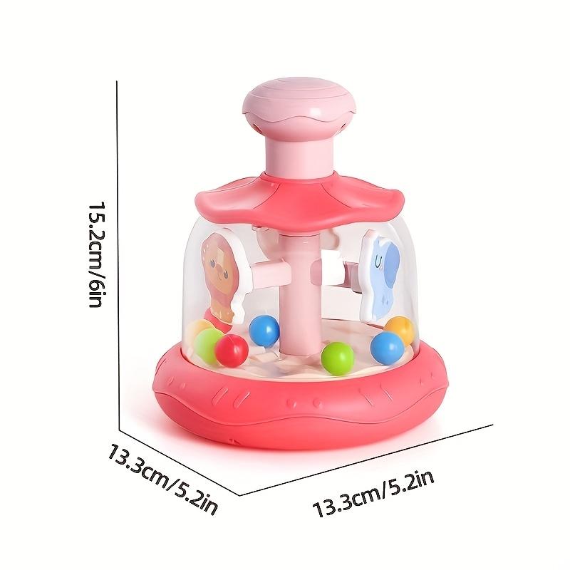 Baby Education Pressing Toy Pressing Rotating with Insect&balls,hand Coordination, Soothing Toy Christmas Gift