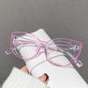 Vintage Anti Blue Light Glasses Cat Eye Glasses for Women Luxury Brand Designer Eyewear Punk Cartoon Line Frame