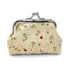 Cute Floral Coin Purse, Vintage Kiss-lock Change Pouch, Mini Coin Wallet Trinkets Storage Pouch for Coins, Cash, Cards